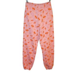 BSR By Samii Ryan Shrooms All Over Relaxed Fit Joggers In Pink Size Small